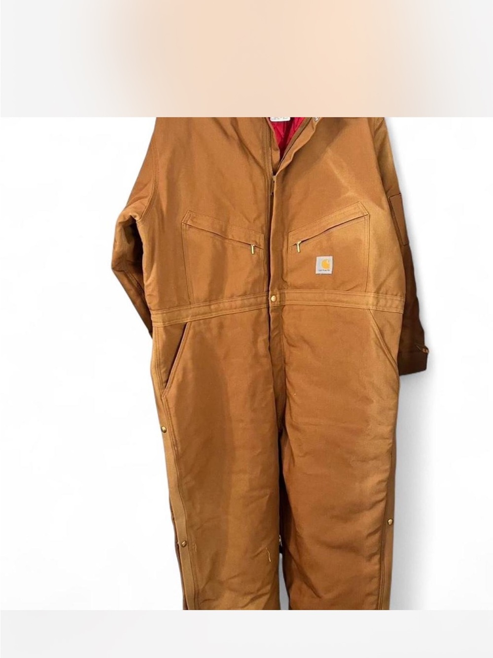 Carhartt Tan Duck Insulated Coveralls